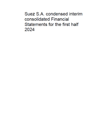 SUEZ SA condensed interim consolided Financial Statements for the first half 2024